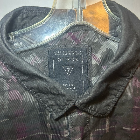 Vintage Guess leapord and flannel print longsleeve button up - Picture 3 of 9
